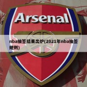 nba抽签结果出炉(2021年nba抽签规则)