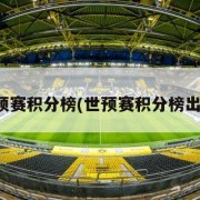 世预赛积分榜(世预赛积分榜出炉)