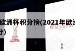 2021欧洲杯积分榜(2021年欧洲杯各队积分)