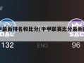 中甲最新排名和比分(中甲联赛比分最新排名)