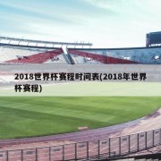 2018世界杯赛程时间表(2018年世界杯赛程)