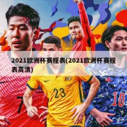 2021欧洲杯赛程表(2021欧洲杯赛程表高清)