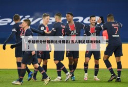 中超积分榜最新比分排名(五人制足球场划线)