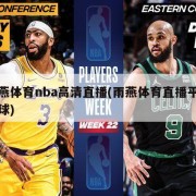 雨燕体育nba高清直播(雨燕体育直播平台篮球)