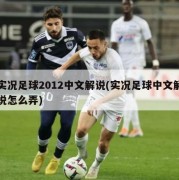 实况足球2012中文解说(实况足球中文解说怎么弄)
