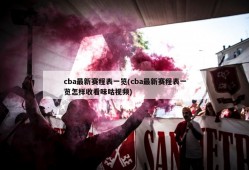 cba最新赛程表一览(cba最新赛程表一览怎样收看味咕视频)