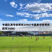 中国队勇夺世界杯2006(中国勇夺世界杯冠军2006)
