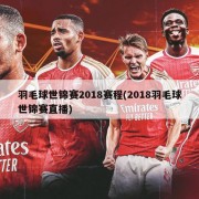 羽毛球世锦赛2018赛程(2018羽毛球世锦赛直播)