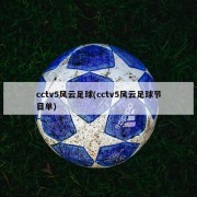 cctv5风云足球(cctv5风云足球节目单)