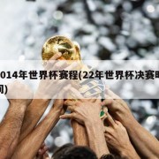 2014年世界杯赛程(22年世界杯决赛时间)