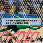 2012伦敦奥运会女子体操团体决赛(伦敦奥运会女子体操团体决赛排名)