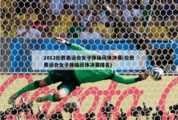 2012伦敦奥运会女子体操团体决赛(伦敦奥运会女子体操团体决赛排名)