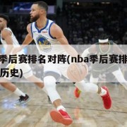 nba季后赛排名对阵(nba季后赛排名对阵图历史)