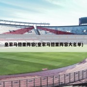 皇家马德里阵容(皇家马德里阵容大名单)